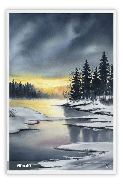 Stillhet vid vintervattnet
